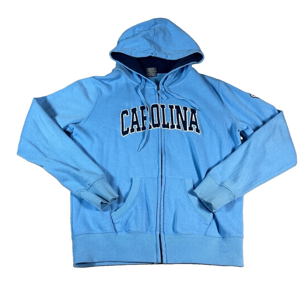Stadium Athletics Carolina Tar Heels Zip-Up Hoodie Sweatshirt Blue Women Medium